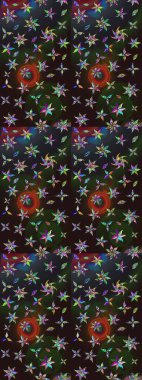 Sketch Colour Spring Theme eskiz kalıbı. Sevimli çiçek raster deseni. Düz Çiçek Elementleri Tasarımı. Renkli çiçekler.