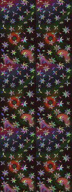 Renkli çiçekler. Renkli Bahar Teması eskiz kalıbı. Güzel çiçek deseni. Düz Çiçek Elementleri Tasarımı.