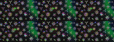 Raster illüstrasyonu. Çizim çiçek deseni duvar kâğıdı olarak kullanılabilir. Gri ve yeşil renkte çiçekler.