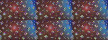 Eskiz tarzı kahverengi ve mavi renkler. Raster illüstrasyonu. El yapımı çiçek ve bitki koleksiyonu. Raster illüstrasyonu. Şirin karalamalı çiçek deseni çiz..