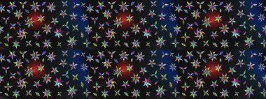 Küçük çiçekteki sevimli çiçek deseni. Raster illüstrasyonu. Çizim.