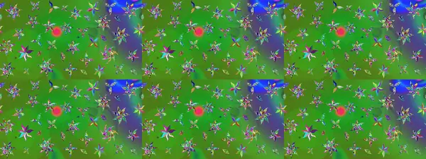 Patlayan çiçekler soyut olarak yerleştirilmiş. Raster deseni. Nazikçe, rengarenk bahar çiçekleri. Raster illüstrasyonu.
