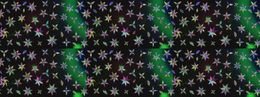 Soyut çiçek çizim kalıbı arka planı. Gri ve yeşil renklerde. Raster illüstrasyonu. Küçük çiçekteki sevimli çiçek deseni. Raster deseni.