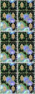 Duvar kâğıdı barok, İspanyol kumaşı. Şık bir grafik desen. Kahverengi ve bej renklerde altın elementler. Kusursuz raster arka plan. Çiçek deseni.