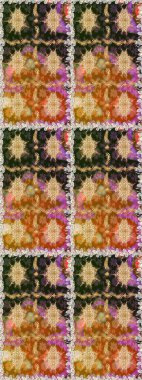 Kahverengi ve bej renklerde altın elementler. Şık bir grafik desen. Çiçek deseni. Duvar kâğıdı barok, İspanyol kumaşı. Kusursuz raster arkaplanı.