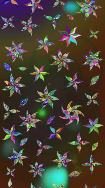 Çiçek deseni. Flower eskiz arka planı. Raster illüstrasyonu. Şatafatlı bahar bahçesi dokusu.