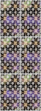 Gri ve nötr renklerde çiçeklerle kusursuz çiçek deseni. Suluboya tarzında gri ve nötr renkte çiçekler.