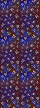 Renkli Bahar Teması eskiz kalıbı. Raster illüstrasyonundaki çiçek desenli çizim. Mor ve mor renkli çiçekler. Düz Çiçek Elementleri Tasarımı.