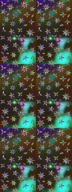 Yeşil ve kahverengi renkte manzaralı çiçek deseni. Üst manzara, yumuşak stil. Çiçek kompozisyonu, el boyası, hassas şablon. Sevgililer günü ve tebrik kartı konsepti için şık bir davet.