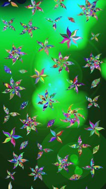 Suluboya çizim kalıbı. Suluboya tarzında renkler üzerine çiçekler. Çiçek izi.