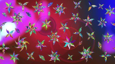 Sabıka fotoğraflarında, bebek kıyafetlerinde, duvar kâğıtlarında, paket kutularında falan kullanılabilir. Zarif, parlak ve eskiz kırmızı ve mor çiçek desenli tasarım. Raster..