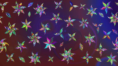 Menekşe ve mor renkler üzerinde. Çiçek duvar kağıdı. Renkli süs kenarı. Hint süsü. Raster illüstrasyonu. Çizim deseni.