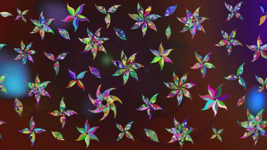 Çiçekler suluboya eskiz deseni. Raster Stili kumaş deseni.