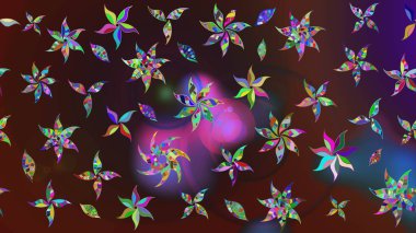 Raster illüstrasyonu. Ultraviyole kumaş deseni. Çizim kalıbı. Organik motif arkaplanı.