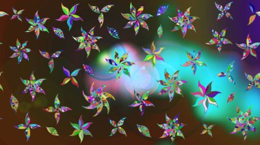 Güzel suluboya yaz çiçekleri deseni..