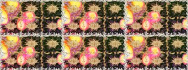 Kusursuz raster arka plan. Çiçek deseni. Duvar kâğıdı barok, İspanyol kumaşı. Kahverengi ve bej renklerde altın elementler. Şekil grafik deseni.