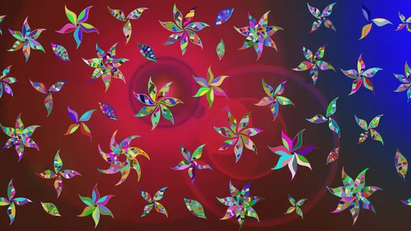 Kırmızı ve kahverengi renkte çiçekler. Tekstil ve kapak tasarımı için mükemmel. Doodle tarzı. Elle çizilmiş sonbahar çiçeği deseni. Renkli kırmızı ve kahverengi çizim deseni.