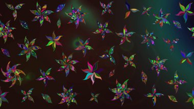 Gri ve kahverengi renkli ve parlak çiçekli soyut çizim deseni. Küçük çiçekte hoş bir çiçek deseni var. Çiçek elementli zarif raster dokusu..