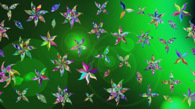 Sevimli çiçek raster deseni. Renkli çiçekler. Düz Çiçek Elementleri Tasarımı. Renk Bahar Teması eskiz şablonu.