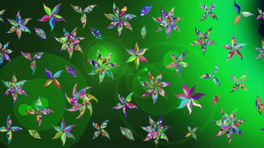 Raster illüstrasyonu. Suluboya stilinde renklerde. Küçük çiçekli bahar deseni çiz.