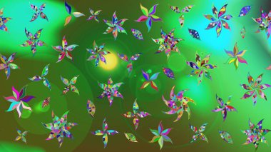 Çiçekli zambakların eskiz geçmişi. Çiçek tasarımı için inanılmaz bir kolaj cenneti tarzı. Parlak çiçekli kolaj çiçekleri.