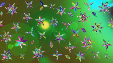 Çiçekli zambakların eskiz geçmişi. Parlak çiçekli kolaj çiçekleri. Çiçek tasarımı için inanılmaz kolaj cennet tarzı..