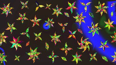 Soyut etnik raster çizim kalıbı. Kabile sanatı boho baskısı, klasik çiçek arkaplanı. Arkaplan dokusu, duvar kağıdı, çiçek teması.