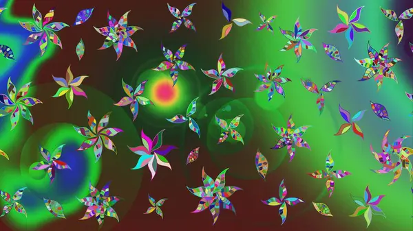 Raster illüstrasyonu. Eski usul. Kumaş, tekstil, duvar kağıdı baskısı için. Raster. Tomurcukları çiçek olan sevimli bir çiçek deseni. Taslak arkaplan.