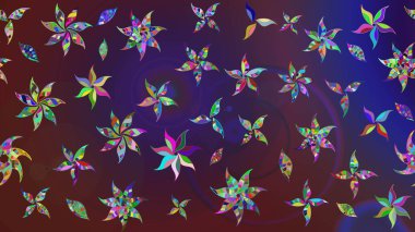 Menekşe ve mor renkler üzerinde. Çiçek duvar kağıdı. Renkli süs kenarı. Hint süsü. Raster illüstrasyonu. Çizim deseni.