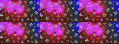 Raster illüstrasyonu. Küçük çiçekteki sevimli çiçek deseni. Çizim.