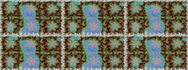 Şık bir grafik desen. Duvar kâğıdı barok, İspanyol kumaşı. Kusursuz raster arka plan. Kahverengi ve bej renklerde altın elementler. Çiçek deseni.