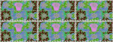 Çiçek deseni. Kusursuz raster arka plan. Şık bir grafik desen. Kahverengi ve bej renklerde altın elementler. Duvar kâğıdı barok, İspanyol kumaşı.