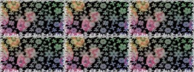 Siyah ve gri renkli çiçeklerle kusursuz çiçek deseni. Suluboya tarzında siyah ve gri renkte çiçekler.