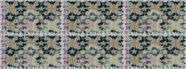 Renkli Yaz Temalı Kusursuz Arkaplan. Sevimli çiçek raster deseni. Düz Çiçek Elementleri Tasarımı. Modaya uygun kumaş deseni.