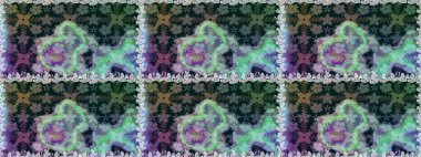 Renkli Yaz Temalı Kusursuz Arkaplan. Sevimli çiçek raster deseni. Modaya uygun kumaş deseni. Düz Çiçek Elementleri Tasarımı.