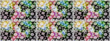 Tarafsız ve siyah renklerde çiçekler. Elle boyanmış suluboya, kusursuz çiçekler ve bitkiler..