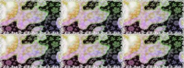 Raster illüstrasyonu. Çiçek deseni. Renkli Bahar Temalı Kusursuz Arkaplan. Düz Çiçek Elementleri Tasarımı. Kusursuz Chichi kumaş deseni..