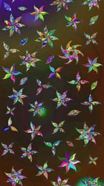 Şirin çiçekler. Raster Moda kumaş deseni. Çizgi çizimi deseni.