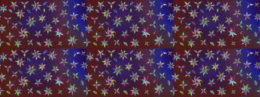 Düz Çiçek Elementleri Tasarımı. Mor ve mor renkli çiçekler. Raster illüstrasyonundaki çiçek desenli çizim. Renkli Yaz Teması çizim şablonu.