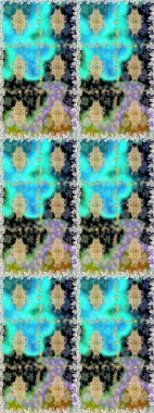 Şık bir grafik desen. Duvar kâğıdı barok, İspanyol kumaşı. Kusursuz raster arka plan. Kahverengi ve bej renklerde altın elementler. Çiçek deseni.