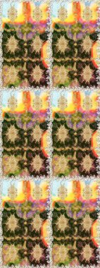 Duvar kâğıdı barok, İspanyol kumaşı. Çiçek deseni. Kahverengi ve bej renklerde altın elementler. Şık bir grafik desen. Kusursuz raster arkaplanı.