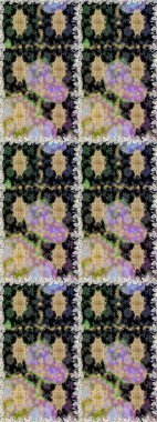 Şık bir grafik desen. Çiçek deseni. Duvar kâğıdı barok, İspanyol kumaşı. Kusursuz raster arka plan. Kahverengi ve bej renklerdeki altın elementler.