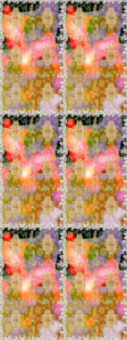 Kusursuz raster arka plan. Kahverengi ve bej renklerde altın elementler. Çiçek deseni. Duvar kâğıdı barok, İspanyol kumaşı. Şekil grafik deseni.