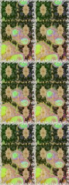 Kahverengi ve bej renklerde altın elementler. Kusursuz raster arka plan. Duvar kâğıdı barok, İspanyol kumaşı. Çiçek deseni. Şekil grafik deseni.