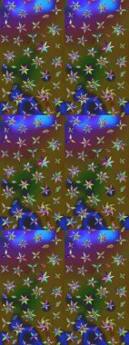 El çizimi Raster çizimi. Çizim çiçek deseni duvar kağıdı, web sitesi arka planı, ambalaj kağıdı, davetiye, broşür, afiş veya web sitesi için kullanılabilir. Parlak elementlerin.