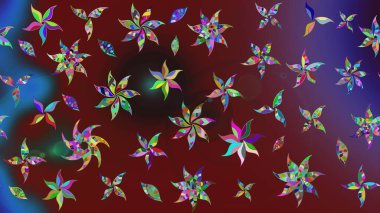 Tekstil veya kitap kapakları, imalat, duvar kağıtları, baskı, hediye paketi ve yapıştırma kitabı için çiçek eskizi geçmişi. Küçük çaplı çiçeklerdeki basit şirin desenler. Raster illüstrasyonu.