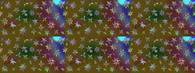 Sevimli çiçek raster deseni. Renkli çiçekler. Sketch Colour Spring Theme eskiz kalıbı. Düz Çiçek Elementleri Tasarımı.