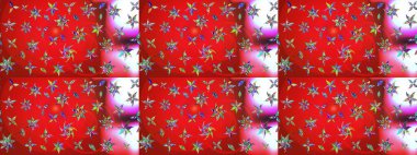 Klasik taslak çizimi. Çiçek kırmızısı ve nötr çizim deseni. Raster çiçek izi..