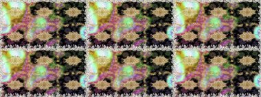 Çiçek deseni. Kusursuz raster arka plan. Duvar kâğıdı barok, İspanyol kumaşı. Kahverengi ve bej renklerde altın elementler. Şekil grafik deseni.