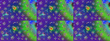 Zentangle soyut çiçekleri. Karalama çiçeği. Raster illüstrasyonu. Güzel kumaş deseni. Renkli Bahar Teması eskiz kalıbı. Düz Çiçek Elementleri Tasarımı.